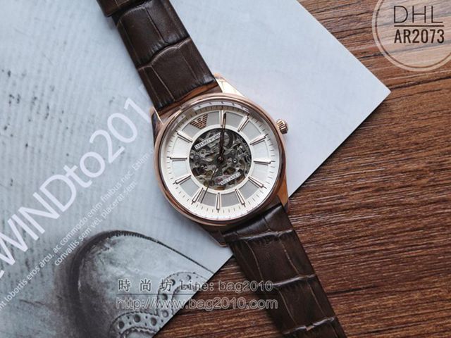 阿瑪尼手錶 Armani原裝西鐵城機械男表 Ar2073 阿瑪尼男士腕表  hds1592